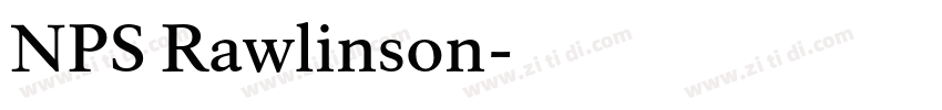 NPS Rawlinson字体转换